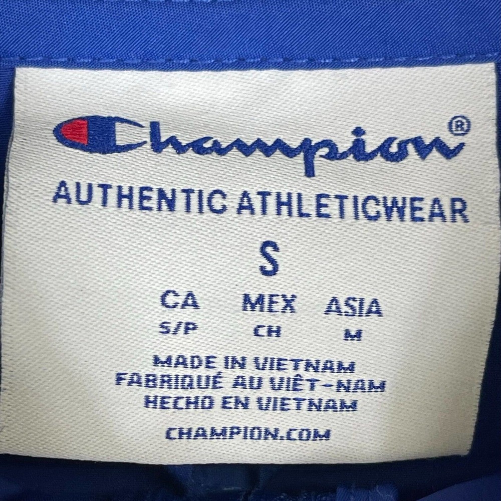 Champion 1/2 Zip Hoodie Windbreaker Rain Jacket Mens‎ S Blue Lightweight - Picture 8 of 12